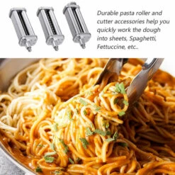 Pasta Maker Attachment Pasta Roller Cutter Parts Noodles Press Machine Compatibile Con Le Impastatrici KitchenAid Per Pasta Sfoglia (Argento) 11 Pasta Maker Attachment Pasta Roller Cutter Parts Noodles Press Machine Compatibile Con Le Impastatrici KitchenAid Per Pasta Sfoglia (Argento) -Elettrodomestici Negozio 81574756 5