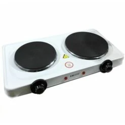 No Brand FORNELLO ELETTRICO DOPPIO 2 PIASTRE MM 185-155 POTENZA 1500+1000 WATT