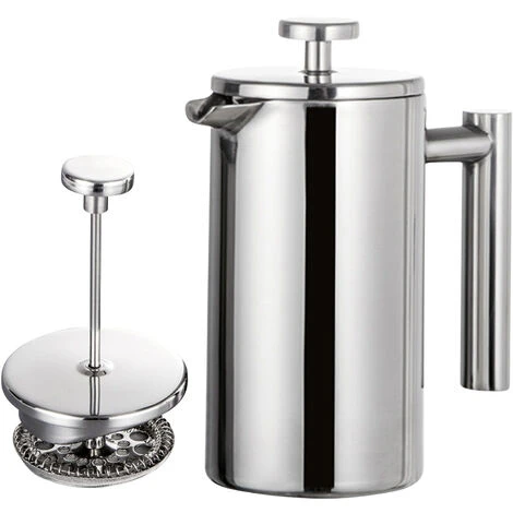 Caffettiera French Press Da 350 Ml/800 Ml/1000 Ml Caffettiera Isolata A Doppia Parete In Acciaio Inossidabile (350 Ml) 3 Caffettiera French Press Da 350 Ml/800 Ml/1000 Ml Caffettiera Isolata A Doppia Parete In Acciaio Inossidabile (350 Ml)