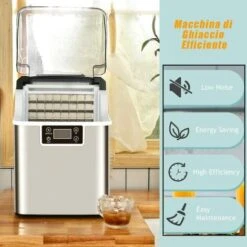 RELAX4LIFE Macchina Per Cubetti Di Ghiaccio, Capacità 18 Kg/24 Ore, Durata 15-20 Min Con Timer 1-24 Ore, Serbatoio D’Acqua 3,2L, Stoccaggio Ghiaccio 1,2 Kg, Produttore Domestico Di Ghiaccio A Cubetti 9 RELAX4LIFE Macchina Per Cubetti Di Ghiaccio, Capacità 18 Kg/24 Ore, Durata 15-20 Min Con Timer 1-24 Ore, Serbatoio D’Acqua 3,2L, Stoccaggio Ghiaccio 1,2 Kg, Produttore Domestico Di Ghiaccio A Cubetti -Elettrodomestici Negozio 82192726 3