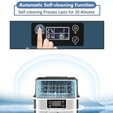 RELAX4LIFE Macchina Per Cubetti Di Ghiaccio, Capacità 18 Kg/24 Ore, Durata 15-20 Min Con Timer 1-24 Ore, Serbatoio D’Acqua 3,2L, Stoccaggio Ghiaccio 1,2 Kg, Produttore Domestico Di Ghiaccio A Cubetti 6 RELAX4LIFE Macchina Per Cubetti Di Ghiaccio, Capacità 18 Kg/24 Ore, Durata 15-20 Min Con Timer 1-24 Ore, Serbatoio D’Acqua 3,2L, Stoccaggio Ghiaccio 1,2 Kg, Produttore Domestico Di Ghiaccio A Cubetti - immagine 4