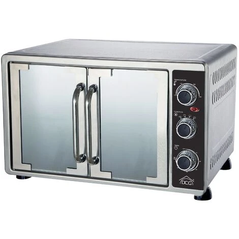 DCG ELTRONIC MBS58 - FORNO ELETTRICO VENTILATO, DOPPIA PORTA, CAPACITÀ 58 LITRI, IN ACCIAIO INOSSIDABILE COLOR ARGENTO, TERMOSTATO REGOLABILE, TEMPERATURA MAX 230°C, TIMER 60 MINUTI 3 DCG ELTRONIC MBS58 - FORNO ELETTRICO VENTILATO, DOPPIA PORTA, CAPACITÀ 58 LITRI, IN ACCIAIO INOSSIDABILE COLOR ARGENTO, TERMOSTATO REGOLABILE, TEMPERATURA MAX 230°C, TIMER 60 MINUTI