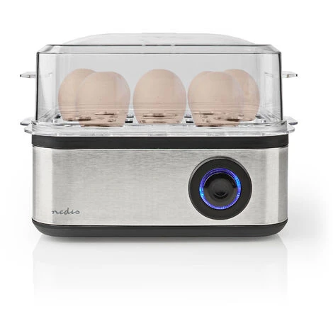 Nedis Bollitore Per Uova 8 Uova Misurino Alluminio / Nero 3 Nedis Bollitore Per Uova 8 Uova Misurino Alluminio / Nero