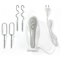 Nedis Frullatore 200 W Impostazione A 5 Velocità Funzione Turbo 2 Battitori / 2 Dough Ganci Bianco / Grigio -Elettrodomestici Negozio 85339655 4