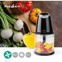 Nedis Tritatutto 260 W 0.5 L Plastica 2-velocità Nero -Elettrodomestici Negozio 85339660 2