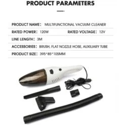 Trade Shop - Aspirapolvere Aspira Polvere Per Auto Palmare A 12v 120w + Accessori Kit Pulizia -Elettrodomestici Negozio 85783956 5