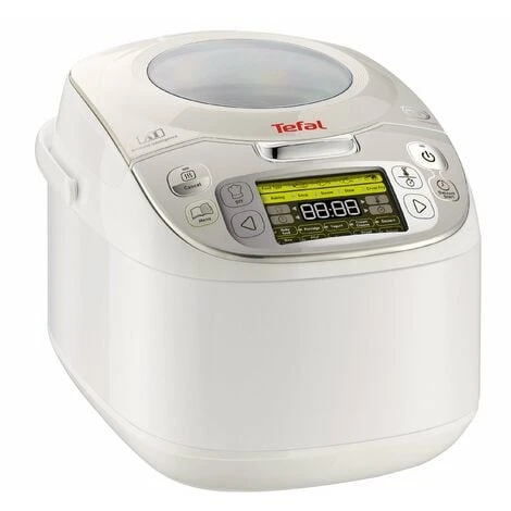 Tefal Multicooker Rk8121 45 in 1, 750 W, 5 l Capacità, 45 Koch Funzioni, Funzione Di Mantenimento Del Calore, Display LC, Con Ricettario Incluso, Bianco 3 Tefal Multicooker Rk8121 45 in 1, 750 W, 5 l Capacità, 45 Koch Funzioni, Funzione Di Mantenimento Del Calore, Display LC, Con Ricettario Incluso, Bianco