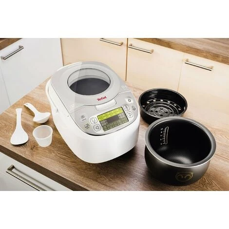 Tefal Multicooker Rk8121 45 in 1, 750 W, 5 l Capacità, 45 Koch Funzioni, Funzione Di Mantenimento Del Calore, Display LC, Con Ricettario Incluso, Bianco 4 Tefal Multicooker Rk8121 45 in 1, 750 W, 5 l Capacità, 45 Koch Funzioni, Funzione Di Mantenimento Del Calore, Display LC, Con Ricettario Incluso, Bianco - immagine 2