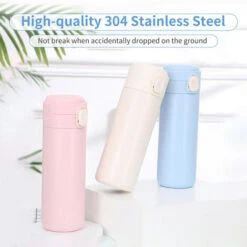 350mL Tasse à Vide Thermos Bouteille Bouteille D'eau Thermique Portable étanche En Acier Inoxydable Bouteille D'eau Flacons à Vide Bouteille Pour Voyage En Plein Air Gym Fitness (Noir) -Elettrodomestici Negozio 85892956 5