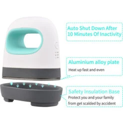 Mini Pressa A Caldo Stampa Di T-shirt Facile Riscaldamento Transfer Press Ferro Da Stiro Macchine Per Vestiti Borse Cappelli Cuscinetti Coperta Pelle (verde) -Elettrodomestici Negozio 85894603 5