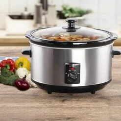 Alpina Pentola Elettrica Ovale Cottura Lenta 3,5Lt Acciaio Ceramica Antiaderente 240W 10 Alpina Pentola Elettrica Ovale Cottura Lenta 3,5Lt Acciaio Ceramica Antiaderente 240W -Elettrodomestici Negozio 86249054 4