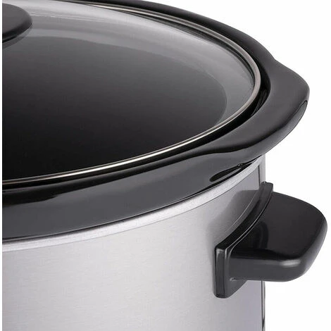 Alpina Pentola Elettrica Ovale Cottura Lenta 3,5Lt Acciaio Ceramica Antiaderente 240W 7 Alpina Pentola Elettrica Ovale Cottura Lenta 3,5Lt Acciaio Ceramica Antiaderente 240W - immagine 5