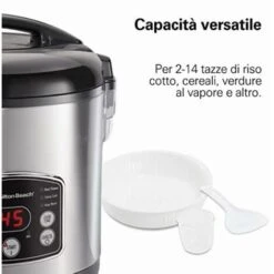 Hamilton Beach 37541-CE Cuociriso, 700 W, 4.7 Litri, Inossidabile, Acciaio Inox -Elettrodomestici Negozio 86324426 4