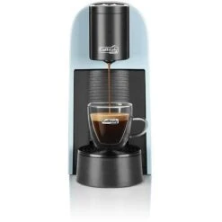 Caffitaly System - VOLTA S35 Macchina Da Caffè Espresso A Sistema Chiuso Per Capsule Originali R-Smart - Compatta, Veloce E Silenziosa, Poggia Tazze Regolabile, Celeste