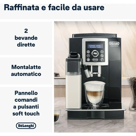 De'Longhi Perfetto Magnifica S Cappuccino ECAM23.460.B Macchina Da Caffè Automatica Per Espresso E Cappuccino, Caffè In Grani O In Polvere, LatteCrema System, Spegnimento Programmabile, Nero 4 De'Longhi Perfetto Magnifica S Cappuccino ECAM23.460.B Macchina Da Caffè Automatica Per Espresso E Cappuccino, Caffè In Grani O In Polvere, LatteCrema System, Spegnimento Programmabile, Nero - immagine 2