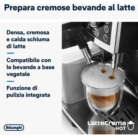De'Longhi Perfetto Magnifica S Cappuccino ECAM23.460.B Macchina Da Caffè Automatica Per Espresso E Cappuccino, Caffè In Grani O In Polvere, LatteCrema System, Spegnimento Programmabile, Nero 5 De'Longhi Perfetto Magnifica S Cappuccino ECAM23.460.B Macchina Da Caffè Automatica Per Espresso E Cappuccino, Caffè In Grani O In Polvere, LatteCrema System, Spegnimento Programmabile, Nero - immagine 3