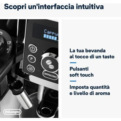 De'Longhi Perfetto Magnifica S Cappuccino ECAM23.460.B Macchina Da Caffè Automatica Per Espresso E Cappuccino, Caffè In Grani O In Polvere, LatteCrema System, Spegnimento Programmabile, Nero 6 De'Longhi Perfetto Magnifica S Cappuccino ECAM23.460.B Macchina Da Caffè Automatica Per Espresso E Cappuccino, Caffè In Grani O In Polvere, LatteCrema System, Spegnimento Programmabile, Nero - immagine 4