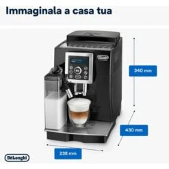 De'Longhi Perfetto Magnifica S Cappuccino ECAM23.460.B Macchina Da Caffè Automatica Per Espresso E Cappuccino, Caffè In Grani O In Polvere, LatteCrema System, Spegnimento Programmabile, Nero 11 De'Longhi Perfetto Magnifica S Cappuccino ECAM23.460.B Macchina Da Caffè Automatica Per Espresso E Cappuccino, Caffè In Grani O In Polvere, LatteCrema System, Spegnimento Programmabile, Nero -Elettrodomestici Negozio 86326880 5