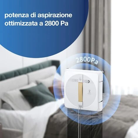 ECOVACS Winbot W1 Pro Robot Per La Pulizia Delle Finestre, Pulizia Intelligente Con Win Slam 3.0, Potenza 2800 Pa, Tecnologia Di Rilevamento Dei Bordi, Bianco, 32 X 12.5 X 31 Cm 2 Kg 6 ECOVACS Winbot W1 Pro Robot Per La Pulizia Delle Finestre, Pulizia Intelligente Con Win Slam 3.0, Potenza 2800 Pa, Tecnologia Di Rilevamento Dei Bordi, Bianco, 32 X 12.5 X 31 Cm 2 Kg - immagine 4