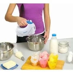 Triomph ETF2121 - Sbattitore Elettrico Bianco E Blu, 18 X 9,5 X 28 Cm -Elettrodomestici Negozio 86329570 3