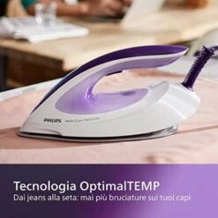 Philips PerfectCare Performer Ferro Da Stiro Con Caldaia- 2600W, Colpo Di Vapore 450g, Pressione 6,5 Bar, Tecnologia OptimalTEMP, Serbatoio 1,8 L, Viola/Bianco (GC8752/30) -Elettrodomestici Negozio 86627977 4