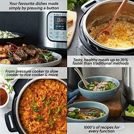 Instant Pot Duo 60 (R2D2) Star Wars Electric Pressure Cooker, Multi-Cooker In Stainless Steel, 1000 W, 5.7 L, 112-0157-01-UKEU White, R2D2 6L With UK EU Plug 5 Instant Pot Duo 60 (R2D2) Star Wars Electric Pressure Cooker, Multi-Cooker In Stainless Steel, 1000 W, 5.7 L, 112-0157-01-UKEU White, R2D2 6L With UK EU Plug - immagine 3