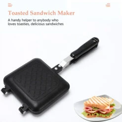 Toast Sandwich Maker Sandwich Alla Griglia Antiaderente Panini Maker Con Manico Isolato Hot Sandwich Maker Macchina Per Formaggio Alla Griglia -Elettrodomestici Negozio 86855620 4