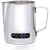 Brocca Per Schiuma Di Latte Da 12/20 Once Con Display Della Temperatura Brocca Per Montalatte In Acciaio Inossidabile Per Barista Latte Art (600 Ml)