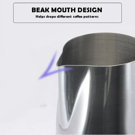 Brocca Per Schiuma Di Latte Da 12/20 Once Con Display Della Temperatura Brocca Per Montalatte In Acciaio Inossidabile Per Barista Latte Art (600 Ml) 4 Brocca Per Schiuma Di Latte Da 12/20 Once Con Display Della Temperatura Brocca Per Montalatte In Acciaio Inossidabile Per Barista Latte Art (600 Ml) - immagine 2