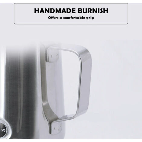 Brocca Per Schiuma Di Latte Da 12/20 Once Con Display Della Temperatura Brocca Per Montalatte In Acciaio Inossidabile Per Barista Latte Art (600 Ml) 5 Brocca Per Schiuma Di Latte Da 12/20 Once Con Display Della Temperatura Brocca Per Montalatte In Acciaio Inossidabile Per Barista Latte Art (600 Ml) - immagine 3