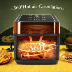 Aigostar Zane - Friggitrice Ad Aria Da 8 Litri E 1700W Con Ampia Finestra Di Visualizzazione. 12 Impostazioni Di Menu Preimpostate, Comandi Luminosi , Touch Screen LED, Con Ricettario, BPA FREE -Elettrodomestici Negozio 86973733 5