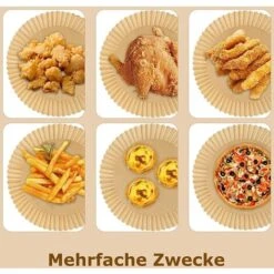 Set 100 Pezzi Carta Da Forno Per Friggitrice Ad Aria Fodere Monouso 16x4,5 Cm -Elettrodomestici Negozio 87083515 2