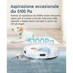 Yeedi Floor 3 Station, Robot Aspirapolvere E Lavapavimenti Con Stazione Autopulente, Potenza 5100Pa, Rilevamento Ostacoli 3D, Perfetto Per La Pulizia Di Tappeti E Pavimenti Duri -Elettrodomestici Negozio 87935930 4
