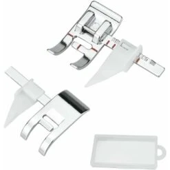 HIASDFLS 2 Pezzi Piedino Regolabile Piedino Guida Per Cucire Piedino Macchina Da Cucire Piedino Con Scatola Di Plastica Piedino Guida Regolabile Per Singer Brother Janome Kenmore