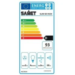 Cappa Sottopensile Slim 60 Inox 1 Motore Samet -Elettrodomestici Negozio 88770593 3