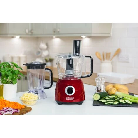 Russell Hobbs Robot Da Cucina, Ciotola 2.5 L, Gancio Impastatrice Incluso, Frullatore Elettrico (+bicchiere 1.5 L), Accessorio Per Emulsioni, 600 W, 1.5 L, 2 Velocita', Desire Rosso, 24730-56 7 Russell Hobbs Robot Da Cucina, Ciotola 2.5 L, Gancio Impastatrice Incluso, Frullatore Elettrico (+bicchiere 1.5 L), Accessorio Per Emulsioni, 600 W, 1.5 L, 2 Velocita', Desire Rosso, 24730-56 - immagine 5