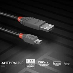 LINDY - Cavo Da USB A Micro USB 2.0 A/B, Linea Anthra 0,5 Metri, Trasferimento Dati A 480 Mbps, Cavo Di Ricarica, Compatibile Con TV, Monitor, Tablet, Laptop, Laptop, Laptop, 10 Anni Di Garanzia -Elettrodomestici Negozio 90642169 5