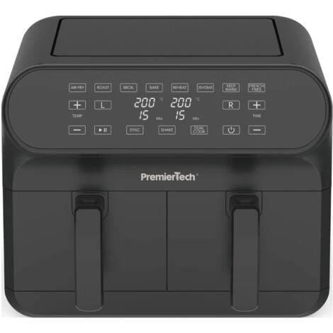 PremierTech Friggitrice Ad Aria Da 8 Litri - Doppio Cestello/cassetto - PT8LAF 3 PremierTech Friggitrice Ad Aria Da 8 Litri - Doppio Cestello/cassetto - PT8LAF