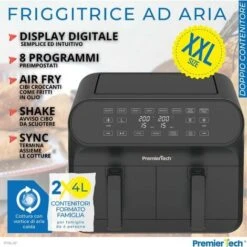 PremierTech Friggitrice Ad Aria Da 8 Litri - Doppio Cestello/cassetto - PT8LAF 9 PremierTech Friggitrice Ad Aria Da 8 Litri - Doppio Cestello/cassetto - PT8LAF -Elettrodomestici Negozio 91085706 3