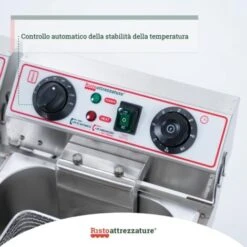 Friggitrice Elettrica Professionale 10+10 Litri Doppia Vasca In Acciaio Inox Per Pub Bar Ristoranti Da Banco -Elettrodomestici Negozio 91343446 4