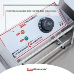 Friggitrice Elettrica Professionale 6+6 Litri Doppia Vasca In Acciaio Inox Per Pub Bar Ristoranti Da Banco Monofase -Elettrodomestici Negozio 91343470 4