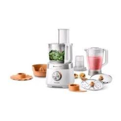 PHILIPS HR7530/00 ROBOT DA CUCINA MULTIFUNZIONE CON FRULLATORE TRITATUTTO E SPREMIAGRUMI 850 W 2.1 LITRI ACCIAIO INOSSIDABILE BIANCO SILVER