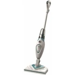Black & Decker BLACK+DECKER FSM1616-QS Scopa A Vapore Lavapavimenti Steam Mop, Testa Pivotante Per Tutte Le Superfici, Autoselect Per La Regolazione Del Vapore, 2600 W, Serbatoio Estraibile Da 1050 Ml,Bianco Blu