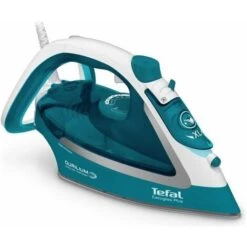 Tefal EasyGliss Plus FV5737 Ferro Da Stiro A Secco E A Vapore Durilium 2500W Turchese/Bianco
