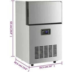 Macchina Per Ghiaccio Da 420 W Argento 45 Kg / 24 H VidaXL 9 Macchina Per Ghiaccio Da 420 W Argento 45 Kg / 24 H VidaXL -Elettrodomestici Negozio 94158821 3