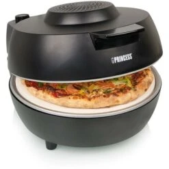 Princess Forno Per Pizza Pro Con Vera Pietra 30cm Con Timer 1200W Nero