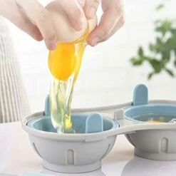Microonde Egg Poacher Gadget Da Cucina Scatola Per Uova A Vapore Creativa Vassoio Per Uova A Microonde Doppio Forno A Vapore Forno A Microonde Stampo Da Cucina -Elettrodomestici Negozio 94289473 4