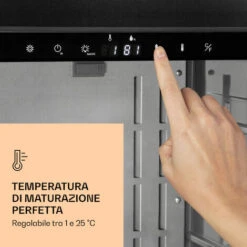 Klarstein Armadio Di Stagionatura Per La Carne - Steakhouse Pro 98 Onyx, 1 Zona, 98 L, 1-25 °C, Touch, Finestra Panoramica -Elettrodomestici Negozio 94662191 4