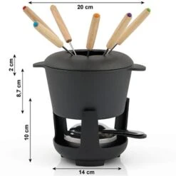 BBQ-Toro Set Per Fonduta In Ghisa Da 13 Pezzi Per 6 Persone 1 L Stagionato -Elettrodomestici Negozio 94789799 3
