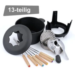 BBQ-Toro Set Per Fonduta In Ghisa Da 13 Pezzi Per 6 Persone 1 L Stagionato -Elettrodomestici Negozio 94789799 5